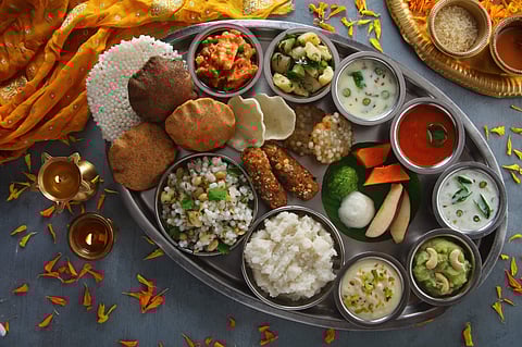 Navratri special vrat thali at Khandani Rajdhani Hyderabad