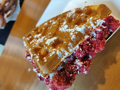 Red velvet waffle