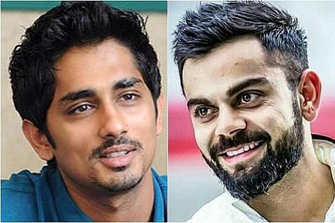 Siddharth and Virat Kohli