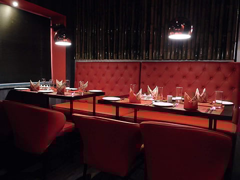 The hot red and black interiors