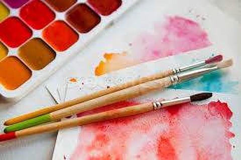 Watercolouring workshop at Lamakaan