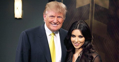 Donald Trump and Kim Kardashian