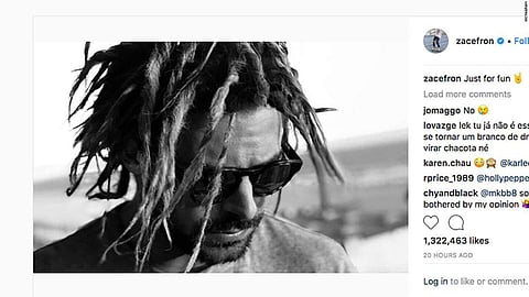 Zac Efron in dreadlocks