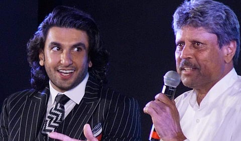 Ranveer Singh and Kapil Dev