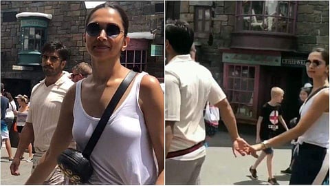 Stills of Deepika Padukone and Ranveer Singh from a video shot by a fan