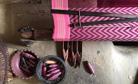 A sari on the loom
