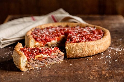 Deep Dish Meat Market Pizza