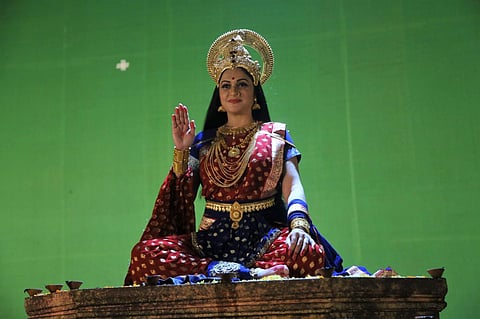 Gracy Singh as Goddess Santoshi Maa (Photo: IANS)