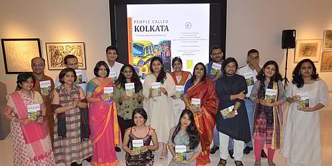 Contributors at the launch of People Called Kolkata at Kolkata Centre for Creativity