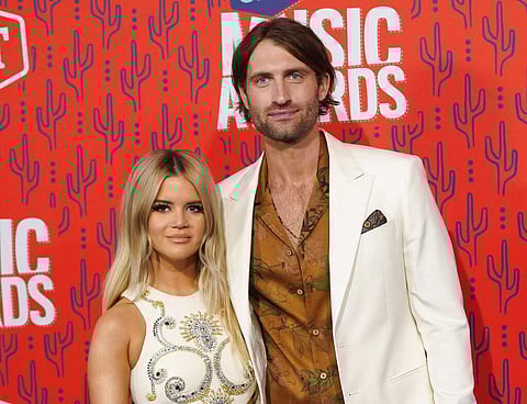 Maren Morris and Ryan Hurd (AP Photo/Sanford Myers)