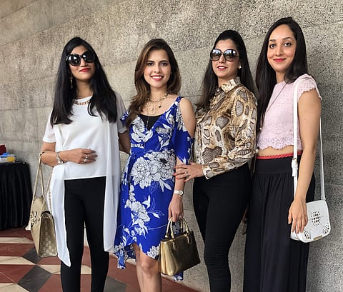 Manchal, Paloma, Shilpa & Elizabeth at the InterContinental Christmas cake mixing