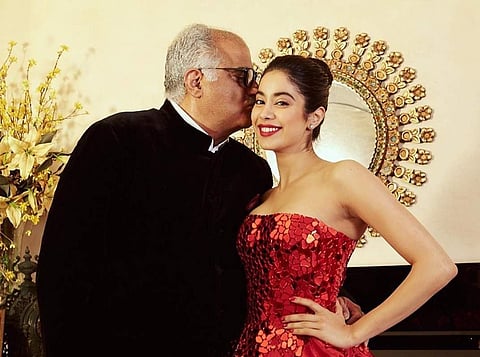 Boney Kapoor and Janhvi Kapoor