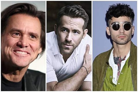 Jim Carrey, Ryan Reynolds, Zayn Malik