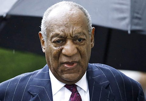 Bill Cosby arrives for a sentencing hearing following his sexual assault conviction at the Montgomery County Courthouse (AP Photo/Matt Rourke, File)