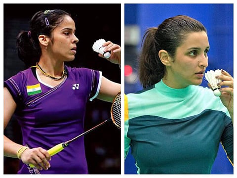 Actress Parineeti Chopra's first look in her role as Saina Nehwal