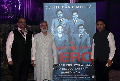 (L-R) Parimal Rai, Chief Secretary, Goa; Sunil Kant Munjal, Founder Partron Serendipity Arts and Shri Pramod Pandurang Sawant, Chief Minister of Goa