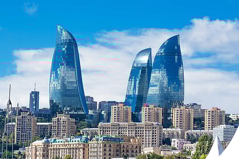 Flame Towers in Baku, Azerbaijan