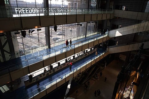 Guests visit the Newseum in Washington (AP Photo/Jacquelyn Martin)