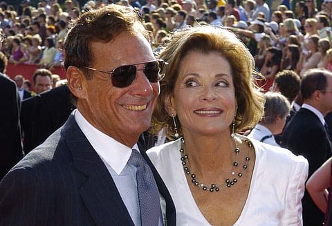 Ron Leibman and wife Jessica Walter (AP Photo/Chris Pizzello)