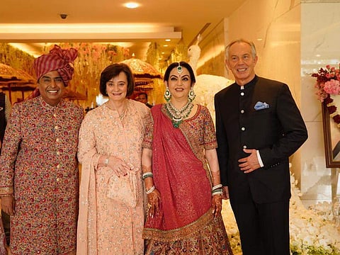 The Ambanis with The Blairs