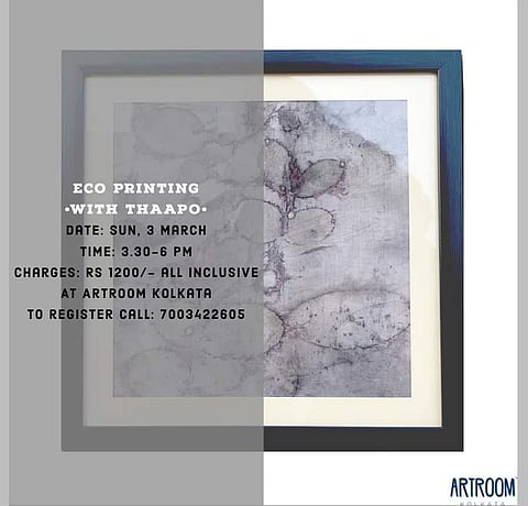 Art enthisiasts can attend the Eco printing workshop at the Artroom Kolkata this Sunday