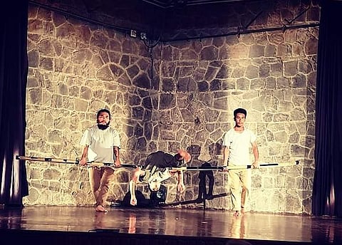 Stills from contemporary dance performance '1 Sq Ft'. (Photo Source: Choreographer Surjit N)