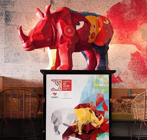 The installation at The Fatty Bao