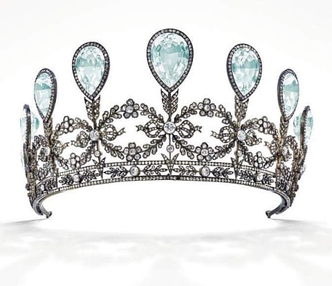 Aquamarine & Diamond Tiara, Fabergé, 1904/© Christie’s Images Limited 2019
