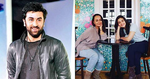 Ranbir Kapoor, Soni Razdan with Alia Bhatt