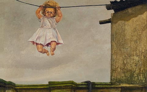 Bikash Bhattacharjee's Doll Series detail (Photo: AstaGuru)