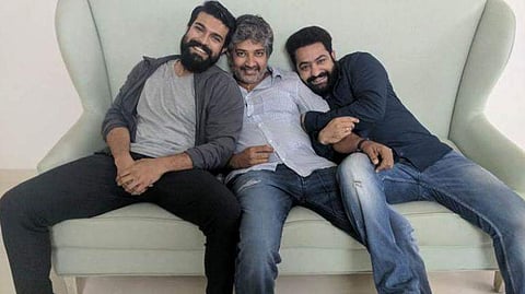 Ram Charan, Rajamouli and Jr NTR