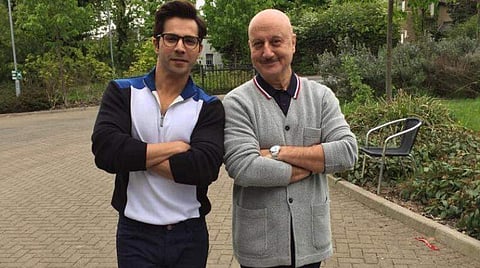 Varun Dhawan and Anupam Kher