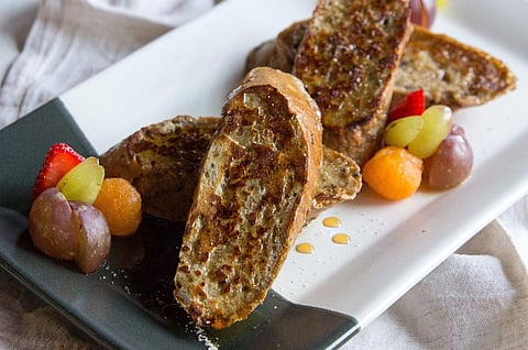 Multigrain French Toast With Cinnamon Sugar and Honey