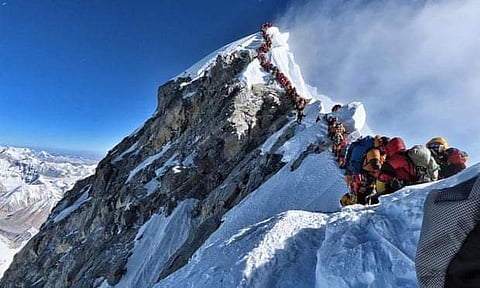 Traffic Jam on Everest Photo: Nirmal Purja/Project Possible/AFP
