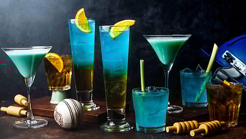 Blue Fever Cocktails at Monkey Bar