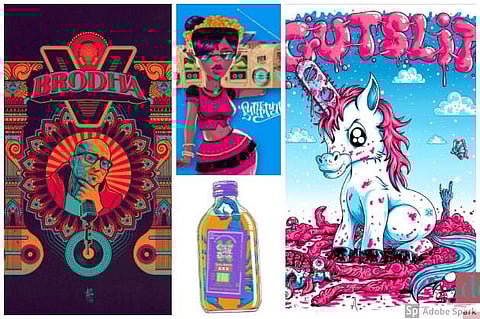 Illustrations from the Indian indie music scene