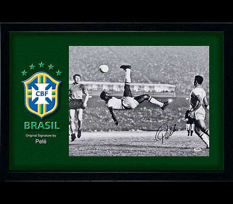 Pele signed poster