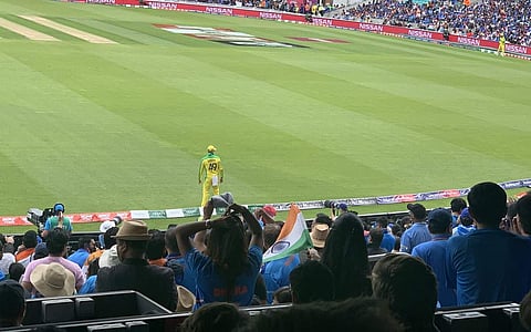 Steve Smith at the boundary line