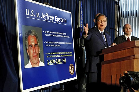 United States Attorney for the Southern District of New York Geoffrey Berman speaks during a news conference, in New York. (AP Photo/Richard Drew)