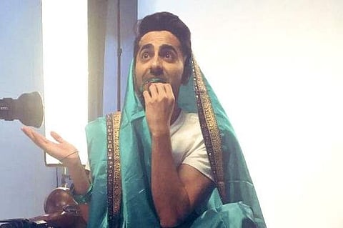 Ayushmann Khurana in a saree