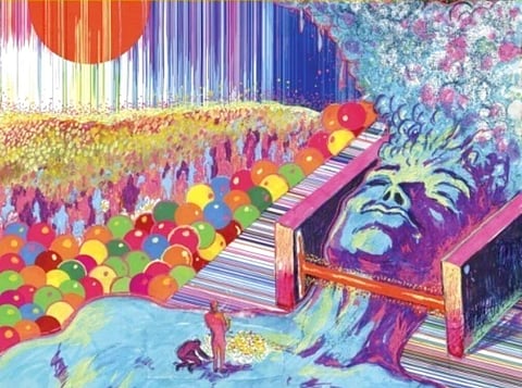 Warner Bros image shows King’s Mouth: Music and Songs by The Flaming Lips (Warner Bros Records via AP)