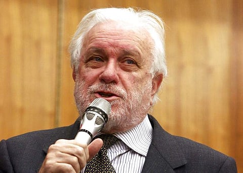 Italian writer Luciano De Crescenzo (Virginia Farneti/ANSA via AP)