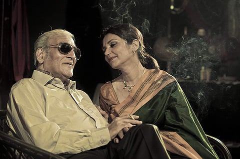 Lillete with Mohan Agashe in Adhe Adhure