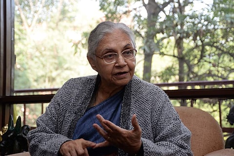 Former Delhi Chief Minister and Congress leader Sheila Dixit (Photo: Bidesh Manna/IANS)
