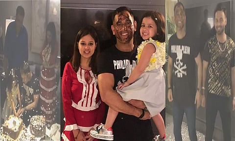 MS Dhoni celebrates his 38th birthday with daughter Ziva, wife Sakshi and members of the Indian cricket team (Photo: Instagram/sakshisingh_r)