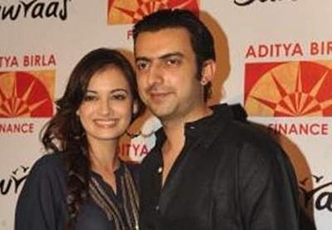 Dia Mirza with businessman Sahil Sangha (Photo: IANS)
