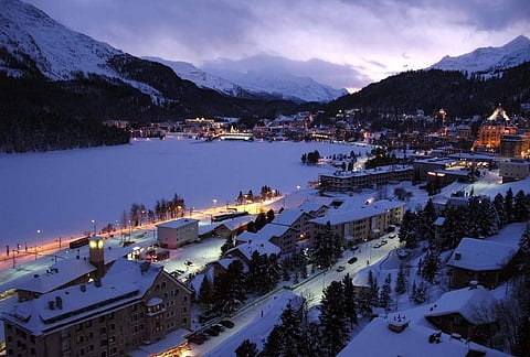 A view of St Moritz