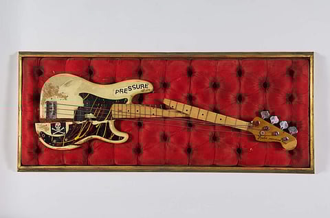 Paul Simonon's broken Fender Precision Bass (Source: The Clash archive)