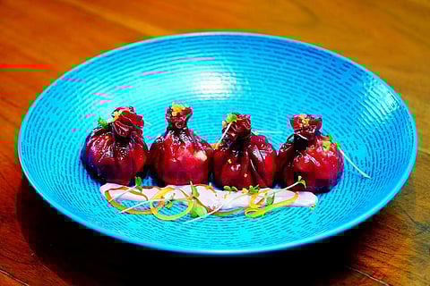 Edemame paneer truffle oil dim sum at The Orient