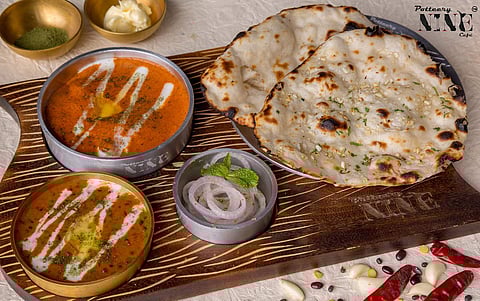 Kulcha with Butter Chicken. Picture courtesy: Potteery Nine